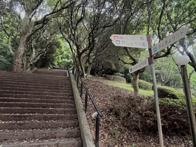 鳥居強右衛門の碑の道標と遊歩道