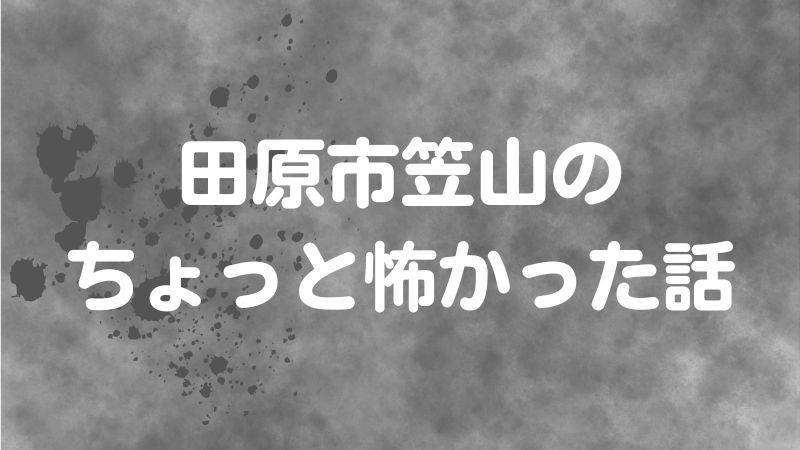 田原市笠山のちょっと怖かった話
