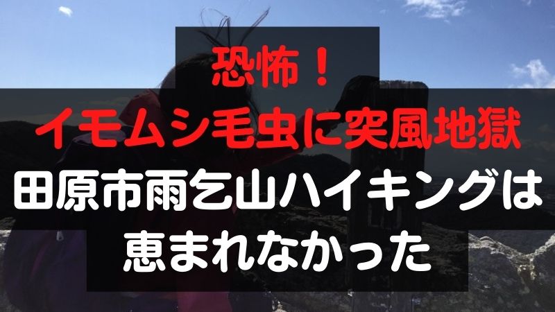 恐怖！イモムシ毛虫に突風地獄田原市雨乞山ハイキングは恵まれなかった