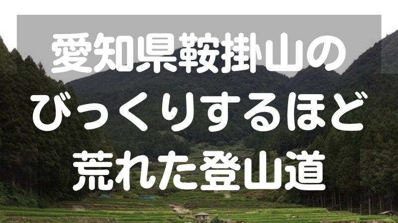 愛知県鞍掛山のびっくりするほど荒れた登山道