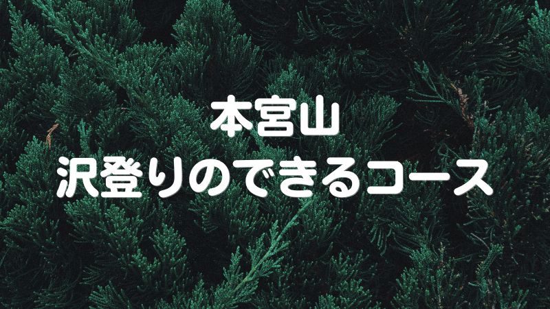 本宮山沢登りできるコース