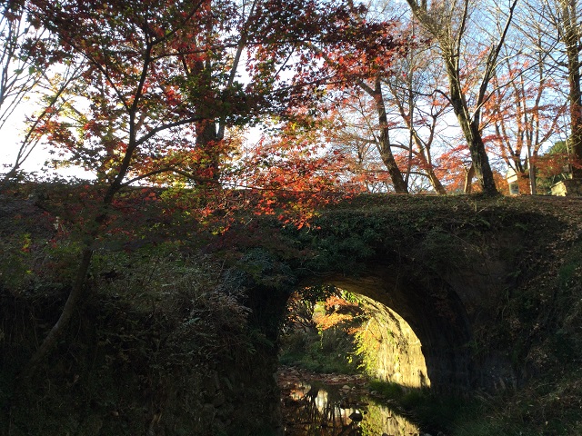 アーチになった橋の下