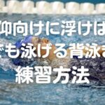 仰向けに浮けば誰でも泳げる背泳ぎの練習方法